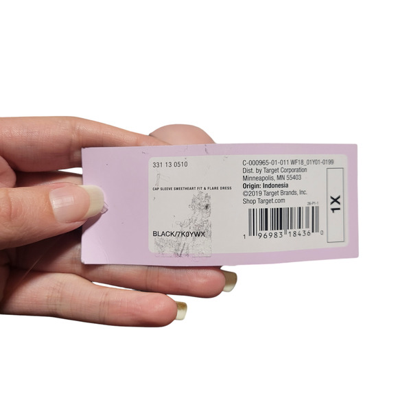 NWT Wild Fable black sweetheart dress, size 1x - Picture 7 of 7